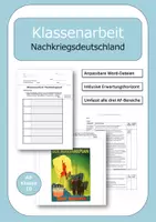 Vorschau - Klassenarbeiten - Klassenarbeit: Nachkriegsdeutschland - Deckblatt