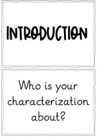 Vorschau - Präsentationen/Tafelbilder - Tafelmaterial Writing a Characterization - Seite 1