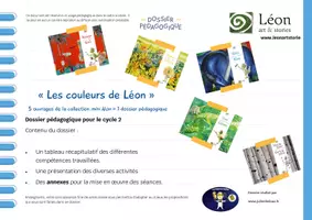Aperçu - Feuilles d'exercices - Dossier Les couleurs de Léon - Art - Bilingue Français-Anglais - Page de couverture