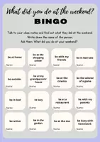 Vorschau - Arbeitsblätter - What did you do at the weekend - Bingo - Deckblatt