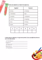 Vorschau - Test - Vokabeltest - Schulfächer und Adjektive - Seite 1