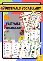 anteprima - Flashcard - Festivals vocabulary in english - Pagina di copertina