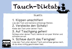 Vorschau - Arbeitsblätter - Tauchdiktat Anleitung + Text - Deutsch - Seite 2