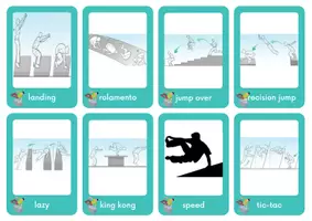 anteprima - Flashcard - Parkour poster and cards: azioni motorie e vocabolario in inglese - Pagina 1