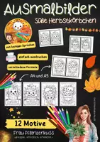 Vorschau - Mal- und Bastelvorlagen - Bunte Herbstkörbchen: Kreative Ausmalbilder mit Sprüche | Klasse 1 bis 4 - Seite 1