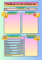 Vorschau - Arbeitsblätter - Lehrerzeugnis: Feedback für LehrerInnen (SI) - Seite 1