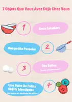 Aperçu - Préparation de séance / Séance complète - Liste de 7 objets que vous avez déjà chez vous pour mettre en place la pédagogie Montessori - Page 1