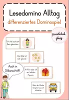 Vorschau - Anderer Materialtyp - Lesedomino Alltag (differenziert) - Deckblatt