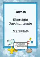 Vorschau - Arbeitsblätter - Merkblatt & Übersicht: Farbkontraste - Deckblatt
