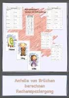 Vorschau - Spiele - Materialpaket Anteile von Brüchen berechnen - Seite 1