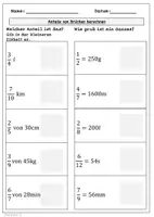 Vorschau - Spiele - Materialpaket Anteile von Brüchen berechnen - Seite 3