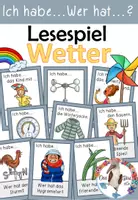 Vorschau - Spiele - Wetter - Lesespiel - Ich habe ... Wer hat ... ? in 2 Versionen - Deckblatt