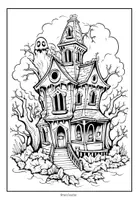 Vorschau - Mal- und Bastelvorlagen - 10 Ausmalbilder mit gruseligen Halloweenmotiven - Seite 2