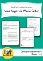 Vorschau - Unterrichtsreihen - Keine Angst vor Wasserfarben - Kunst fachfremd unterrichten - Deckblatt