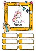 Vorschau - Poster - Einhorn Geburtstagskalender für die Einhornklasse - Seite 2