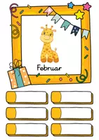 Vorschau - Poster - Giraffe Geburtstagskalender für die Giraffenklasse - Seite 2