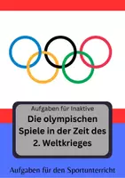 Vorschau - Arbeitsblätter - Perfekt für Inaktive - Olympia in der Zeit des 2. Weltkrieges - Deckblatt