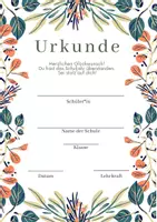 Vorschau - Arbeitsblätter - Urkunde zum Zeugnis Zertifikat "Schuljahr und Schulhalbjahr überstanden" - Deckblatt