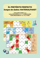Vorschau - Stationenlernen - MATERIALPAKET - El Pretérito Perfecto - Juegos de dados - - Deckblatt