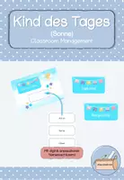 Vorschau - Anderer Materialtyp - Kind des Tages (blau, Sonne) | CLASSROOM MANAGEMENT | RITUALE - Deckblatt