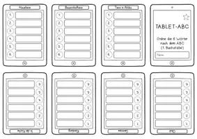 Vorschau - Arbeitsblätter - Tablet-ABC - Sortierübungen zum ABC - Freiarbeitsmaterial #rabattraketenzusalevester25 - Seite 3