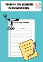 Vorschau - Anderer Materialtyp - Vertrag zum sicheren Experimentieren -Biologie - Deckblatt