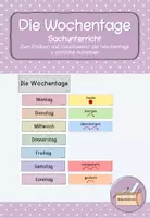 Vorschau - Anderer Materialtyp - Wochentage und passende Zeitadverben | FREEBIE | Sachunterricht | HSU - Deckblatt