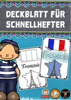 Vorschau - Mal- und Bastelvorlagen - Deckblatt (Schnellhefter): Französisch - Deckblatt