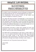 Vorschau - Arbeitsblätter - Buchstaben schreiben (Minischreibblätter) - Seite 1