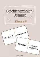 Vorschau - Spiele - Geschichtszahlen-Domino Klasse 9 - Deckblatt