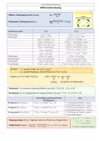 Vorschau - Arbeitsblätter - Zusammenfassung_Differentialrechnung - Deckblatt