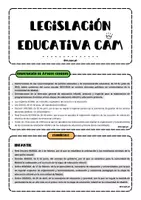 Vista previa - Tarjetas / Manipulativos - Legislación educativa Comunidad Autónoma de Madrid - Portada