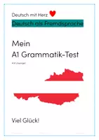 Vorschau - Arbeitsblätter - DAF Grammatik A1 Test mit Lösungen - Seite 1
