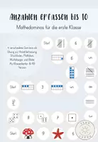 Vorschau - Arbeitsblätter - Domino - Mathespiele zur Anzahlerfassung bis 10 - Deckblatt