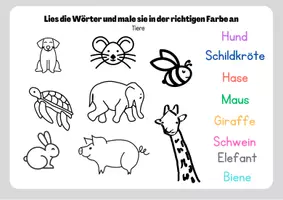 Vorschau - Stationenlernen - Lesen und malen I Wort- und Satzebene - Seite 3