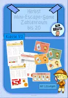 Vorschau - Arbeitsblätter - Mini-Escape-Game Herbst - Zahlenraum bis 20 - Deckblatt