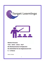 Vorschau - Arbeitsblätter - Relative Pronouns | who, which, whose | Englisch | 6. 7. 8. Kl. - Deckblatt