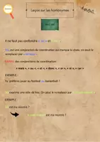 Aperçu - Affichage - Leçon sur les homonymes / Grammaire - Page 1