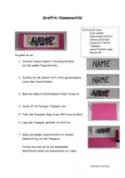 Vorschau - Arbeitsblätter - Anleitung Graffiti Namenschild - Deckblatt