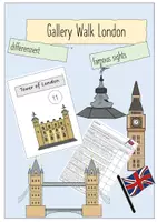 Vorschau - Arbeitsblätter - LONDON- Lesespaziergang - Gallery Walk differenziert - Deckblatt