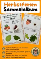 Vorschau - Mal- und Bastelvorlagen - Sammelalbum Herbstferien - zum Sammeln oder Ausschneiden - Deckblatt