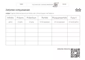 Vorschau - Arbeitsblätter - Zeitformen erkennen und anwenden - Seite 2