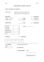 Vorschau - Arbeitsblätter - Klassenarbeit zur Kurzgeschichte „Nacht“ von Sibylle Berg - Deckblatt