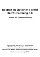 Vorschau - Stationenlernen - Deutsch an Stationen Spezial Rechtschreibung 7-8 - Getrennt- und Zusammenschreibung - Seite 1