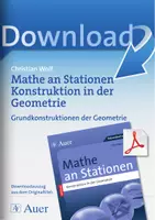 Vorschau - Stationenlernen - Mathe an Stationen Konstruktion in der Geometrie - Grundkonstruktionen der Geometrie - Deckblatt