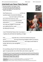 Vorschau - Arbeitsblätter - Lernposter + Arbeitsblatt "Maria Theresia" + Onlineübung & MP3 + Mindmap + Infografik - Seite 1