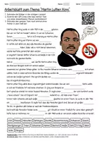 Vorschau - Arbeitsblätter - Lernposter + Arbeitsblatt "Martin Luther King" + Onlineübung & MP3 + Mindmap + Infografik - Seite 1