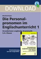 Vorschau - Arbeitsblätter - Die Personalpronomen im Englischunterricht 1 - Grundwissen englische Grammatik 5./6. Klasse - Deckblatt