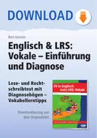 Vorschau - Stundenentwürfe - Englisch & LRS: Vokale - Einführung und Diagnose - Lese- und Rechtschreibtest mit Diagnosebögen - Vokabellerntipps - Deckblatt