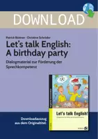 Vorschau - Arbeitsblätter - Let's talk English: A birthday party - Dialogmaterial zur Förderung der Sprechkompetenz - Deckblatt